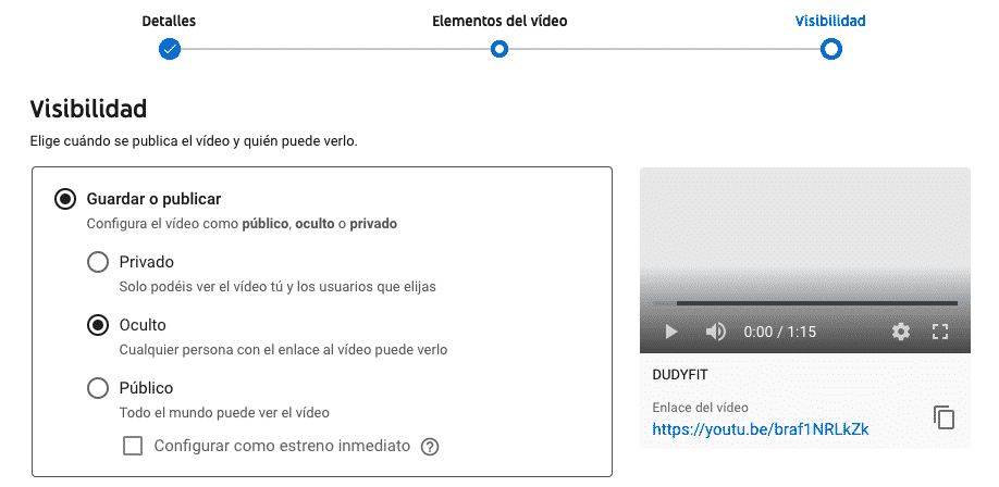 Cómo subir videos a DudyFit con YouTube y Vimeo
